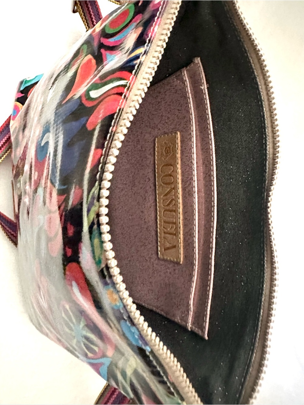 Consuela Sophie Downtown Crossbody Bag - Black w/ Multicolor Design - Picture 11 of 14